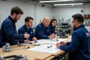 Fortezza team collaborating on equipment prototypes